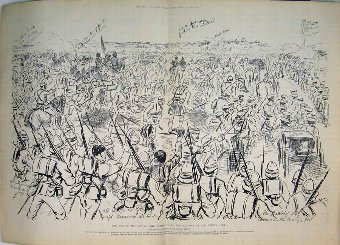 Print 1884 War Soudan Battle El Teb Advance Enemy 