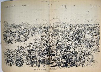 Print 1884 War Soudan Battle Tamasi Sketch Highlan