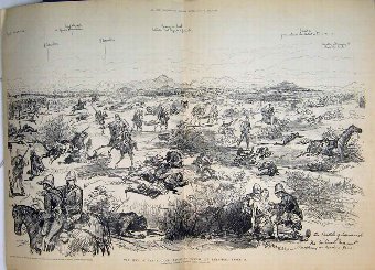 Print 1884 War Soudan Battle Tamasi Tending Wounde