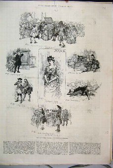 Print 1885 Opera Manon Drury Lane Theatre Scenes O