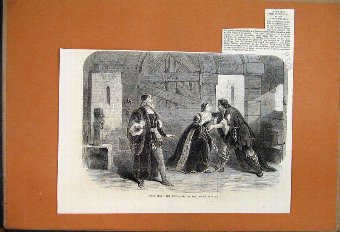 Print 1885 Scene From The Watch Cry Lyceum Theatre