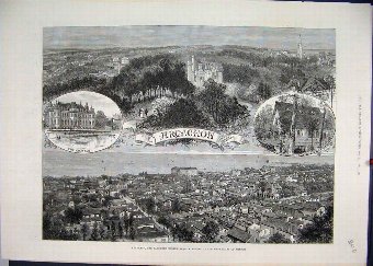 Print 1886 Arcachon Winter Seaside Resort West Fra