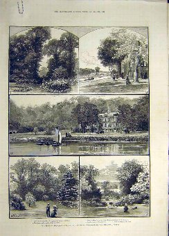 Print 1886 Richmond Vestry Duke Buccleuch House Gr