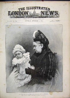 Print 1888 Queen Grandchild Prince Alexander Batte