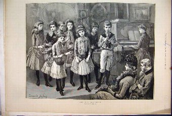 Print 1888 Toy Symphony Children Music Piano Victo