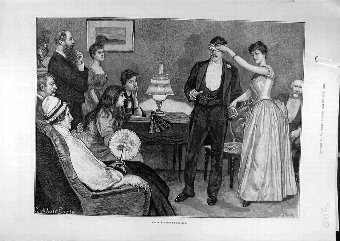 Print 1889 Amateur Thought-Reading Party Guests Pe