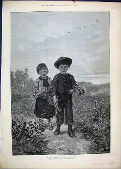 Print 1889 Hans Greta Hanfstaengi Munich Victorian