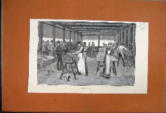Print 1889 Queen Pavilion Royal Show Windsor Old 1