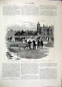 Print 1889 Shah Marquis Salisbury Gardens Party Ha