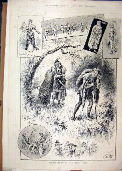 Print 1890 As You Like It Scenes St. James Theatre