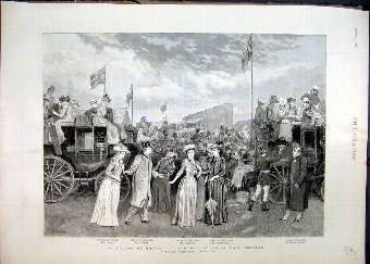 Print 1890 New Play Drury Lane Theatre Million Mon