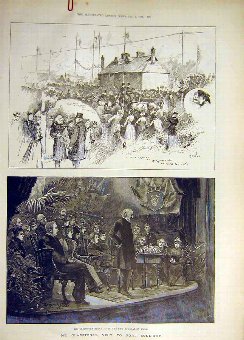 Print 1891 Gladstone Port-Sunlight Sketch Recreati
