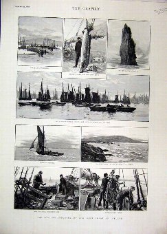 Print 1892 Fishing Industry Ireland Cliffs Moher V