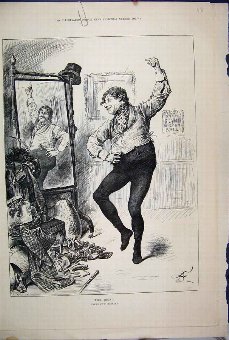 Print 1892 Man Dancing Mirror Fancy Dress Ball 13M