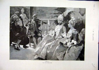 Print 1893 Beautiful Women Men Music Romance 07MAR