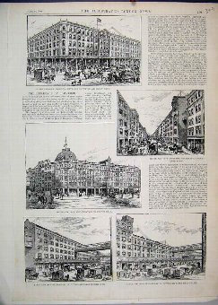 Print 1893 Maple Factory Tottenham Show Rooms Buil