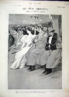 Print 1895 Advert Theatre Audience Comedy Sketch H