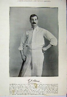 Print 1895 Cricket Diver Henry Perkins Photograph 