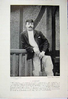 Print 1895 Cricket Men Lorrimer Bardswell Sport Ph