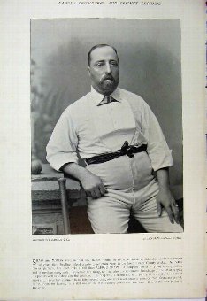 Print 1895 Cricket Photograph Alfred Shaw Lord Har
