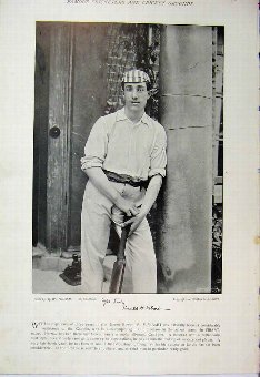 Print 1895 Cricket Photograph Ronald Vibrat Stogdo