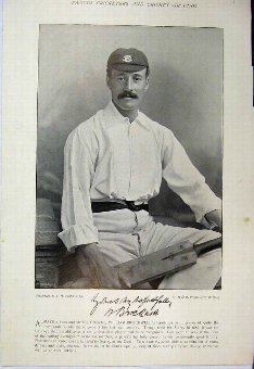 Print 1895 Cricket Photograph William Brockwell Mc