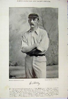 Print 1895 Cricket Sport Hedley William Lillywhite