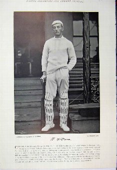 Print 1895 Cricket Sport Photograph Druce Phillips