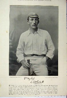Print 1895 Cricket Sport Photograph Lionel Palaire