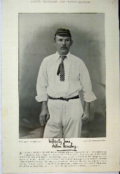 Print 1895 Cricket Sport Shrewsbury Murdoch Batsma