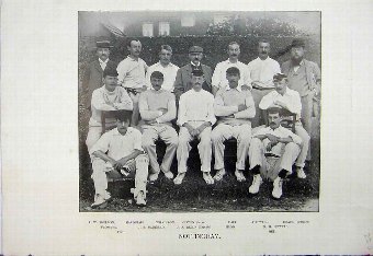 Print 1895 Nottingham Cricket Team Photograph Moun