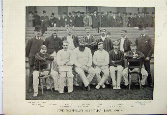 Print 1895 Sheffield Australian Cricket George Bea