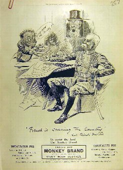 Print 1900 Monkey Brand Soap Officer Lever Old Adv