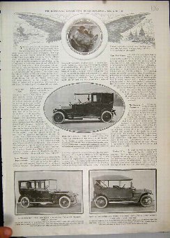 Print 1911 Car Wolseley Imperial Limousine Phaeton