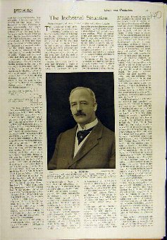 Print 1918 Portrait Seddon Labour-Leader Worker'S 
