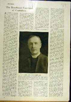 Print 1922 Portrait Reverend Professor Clow Glasgo