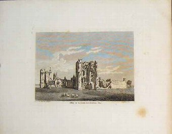 Print Abbey Zouch Leicester England Old Art 085961