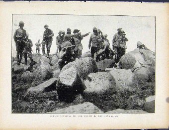 Print Boer War By Richard Danes Buller Standing On