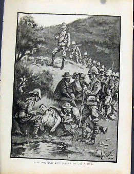 Print Boer War By Richard Danes Boer Wounded Green