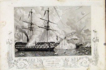Print Admiral Sir Agamemnon Attacking Fort Constan