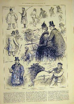 Print 1887 Sketches Islington Cattle Show Judge Vi