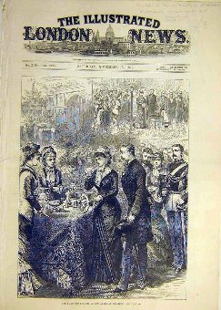 Print 1879 Duke Duchess Connaught Brighton Sketch