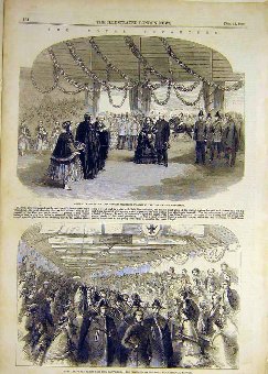 Print 1858 Gravesend Prince Princess William Brida