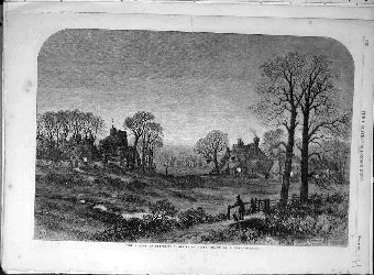 Print 1861 Curate Glevering Green Read Country Lan