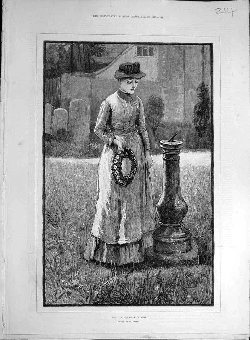 Print 1885 Healing-Hand Time Rainey Sundial Lady W