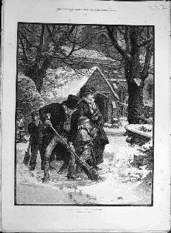 Print 1883 Church-Path Hunt Family Snow Winter 227