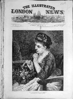 Print 1876 Village-Belle Schlesinger Lady Basket F
