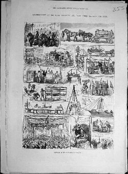 Print 1881 Hull Barnsley West-Riding Railway Dock