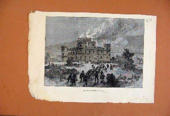 Print C1871 Fire At Inverary Castle 588270