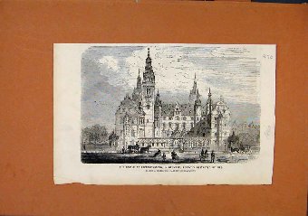 Print Castle Fredericksborg Denmark C1860 London N